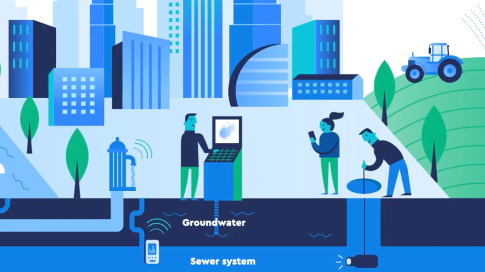 Digital Water city - infographic branding arctik communication
